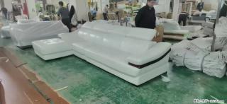 【大厂仿真皮沙发】实木框架，高回弹海绵45密度。全新包装，质量非常好，3.6米右贵妃 - 禹州28生活网 yuzhou.28life.com